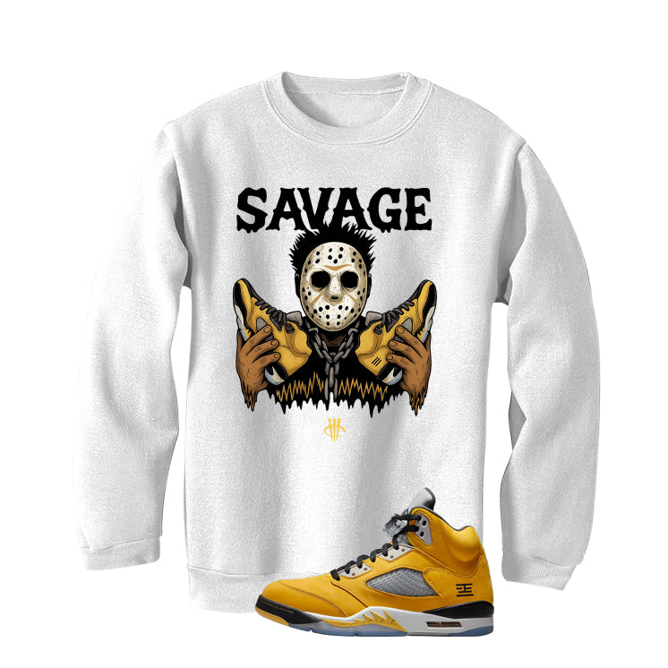 Air Jordan 5 Tokyo Matching T-Shirt, Sweatshirts & Hoodies White T-Shirt (Savage)| illcurrency