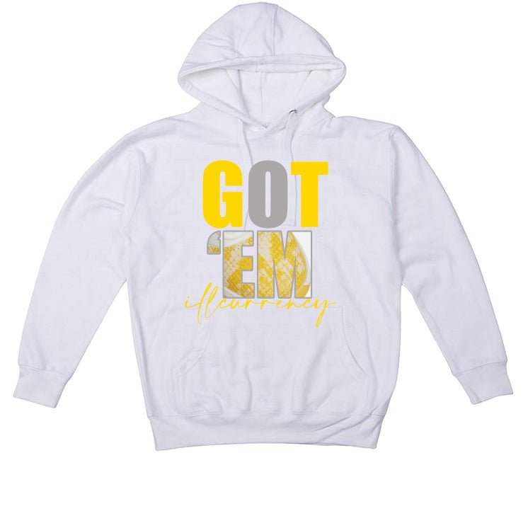 Air Jordan 11 Low WMNS “Yellow Snakeskin” White T-Shirt (Got Em)