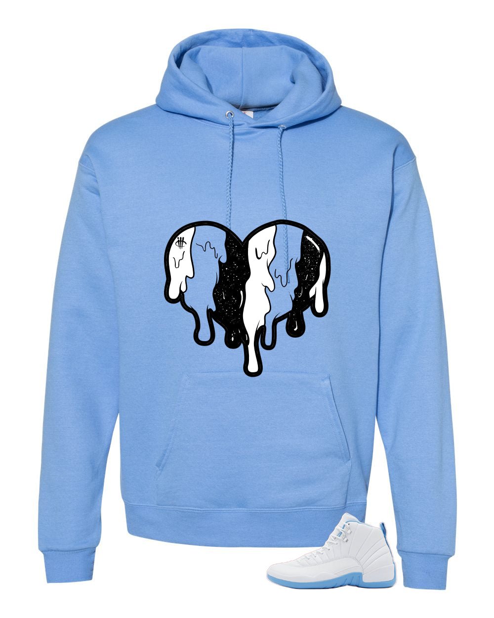 Air Jordan 12 Melo Carolina Blue T-Shirt (Heart)| illcurrency