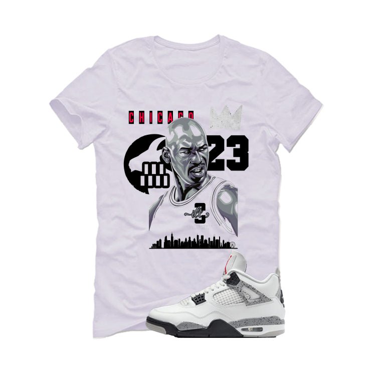 Air Jordan 4 White Cement White T-Shirt (Goat)| illcurrency