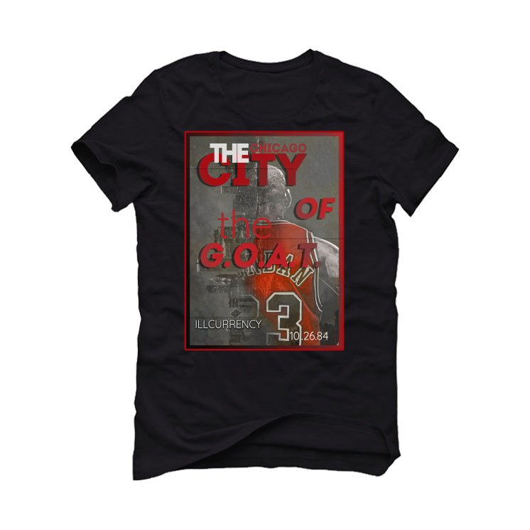 Air Jordan 4 "Red Cement" Black T-Shirt (CITY OF THE GOAT)