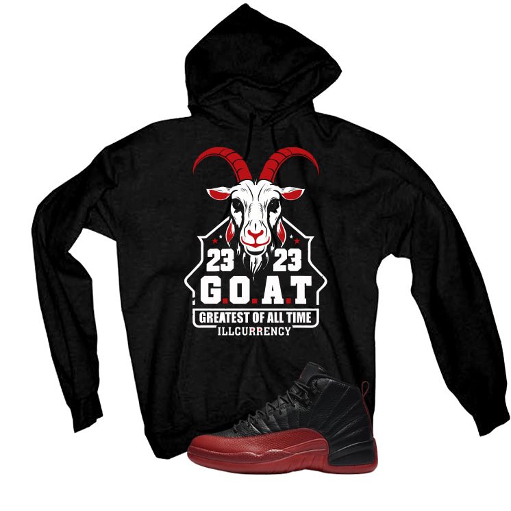 Air Jordan 12 Flu Game 2025 Black T-Shirt (GOAT 23)| illcurrency