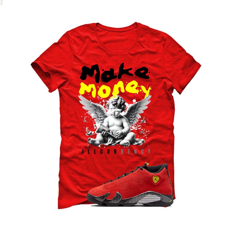Air Jordan 14 Ferrari Red T-Shirt (Make Money)| illcurrency