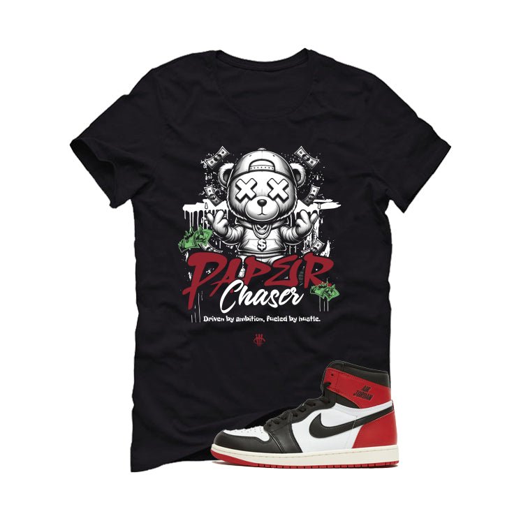 Air Jordan 1 High OG Black Toe Reimagined Black T-Shirt (Paper Chaser)| illcurrency