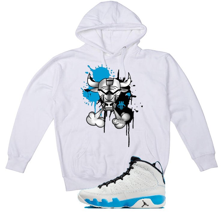 Air Jordan 9 “Powder Blue” | illcurrency White T-Shirt (Iron Bull)
