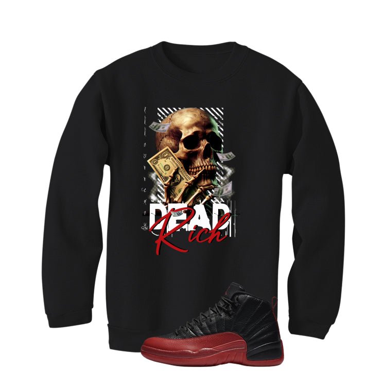 Air Jordan 12 Flu Game 2025 Black T-Shirt (Dead Rich)| illcurrency