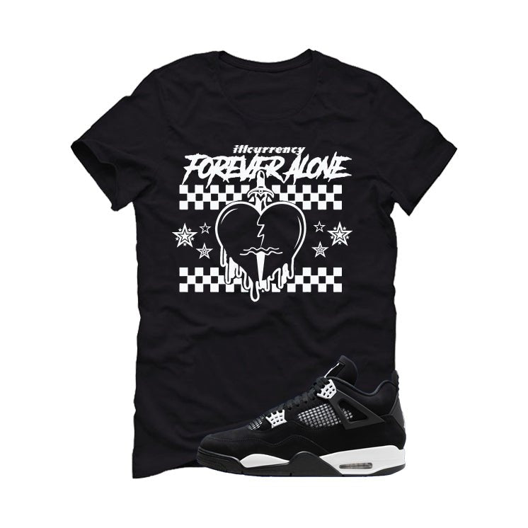 Air Jordan 4 White Thunder Black T-Shirt (Forever Alone)| illcurrency