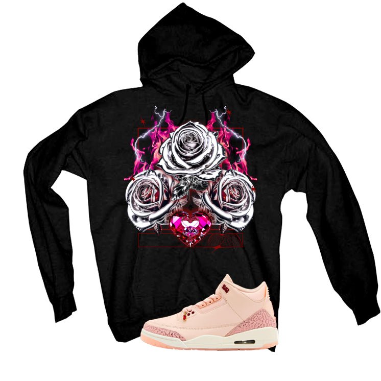 Air Jordan 3 Valentine’s Day Black T-Shirt (Silver Rose)| illcurrency