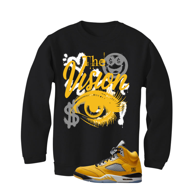 Air Jordan 5 Tokyo Matching T-Shirt, Sweatshirts & Hoodies Black T-Shirt (The Vision)| illcurrency