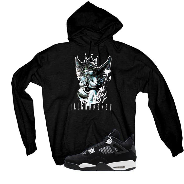 Air Jordan 4 White Thunder Black T-Shirt (Graffiti Angel)| illcurrency