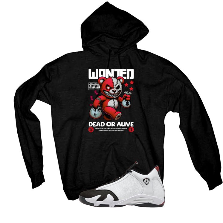 Air Jordan 14 Black Toe Black T-Shirt (Wanted Dead Or Alive)| illcurrency