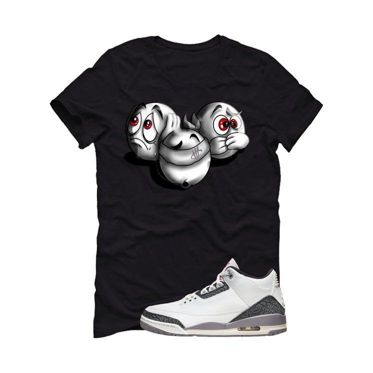Air Jordan 3 Cement Grey Black T-Shirt (SEE NO EVIL)| illcurrency
