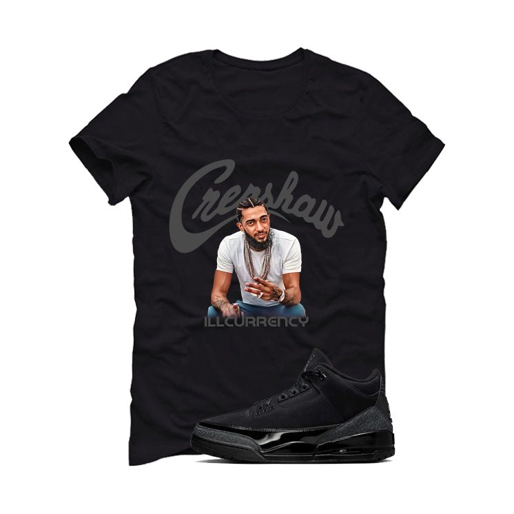 Air Jordan 3 Black Cat Black T-Shirt (Crenshaw)| illcurrency