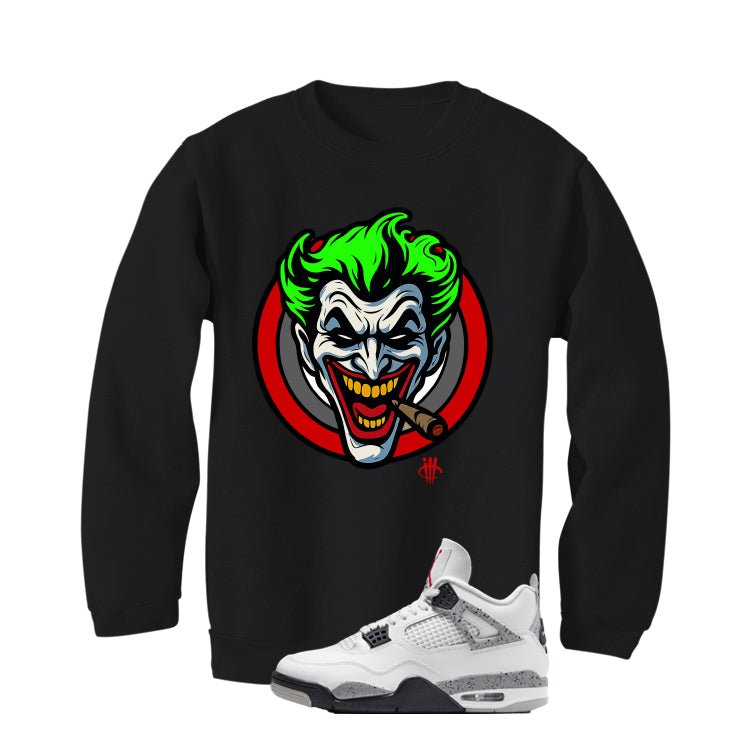 Air Jordan 4 White Cement Black T-Shirt (Joke The Joker)| illcurrency