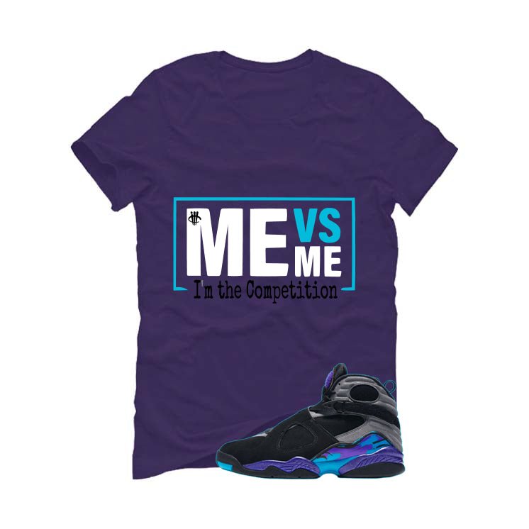 Air Jordan 8 OG Aqua Purple T-Shirt (Me Vs Me)| illcurrency