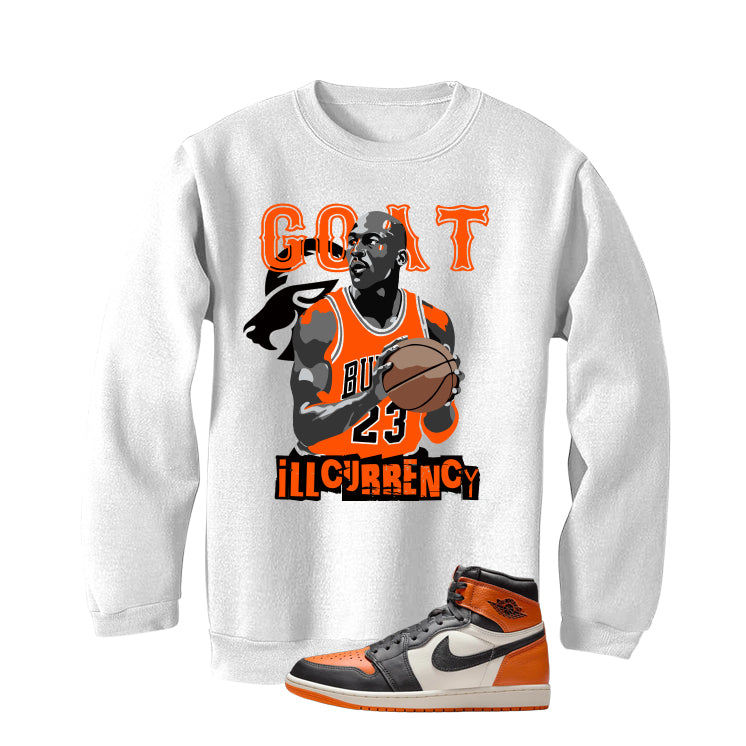 Air Jordan 1 High OG Shattered Backboard White T-Shirt (MJ GOAT)| illcurrency