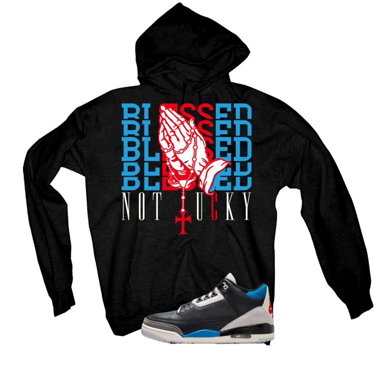 Air Jordan 3 OG Rare Air Black T-Shirt (Blessed not lucky)| illcurrency