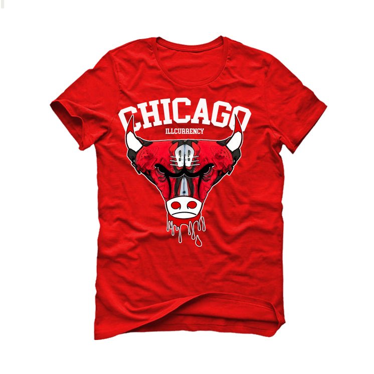 Air Jordan 6 “Toro Bravo” | illcurrency Red T-Shirt (Bulls head chicago)