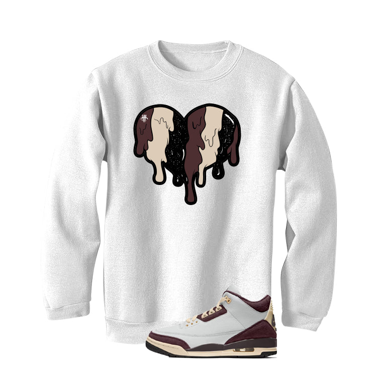 A Ma Maniere x Air Jordan 3 Burgundy Crush White T-Shirt (Heart)| illcurrency