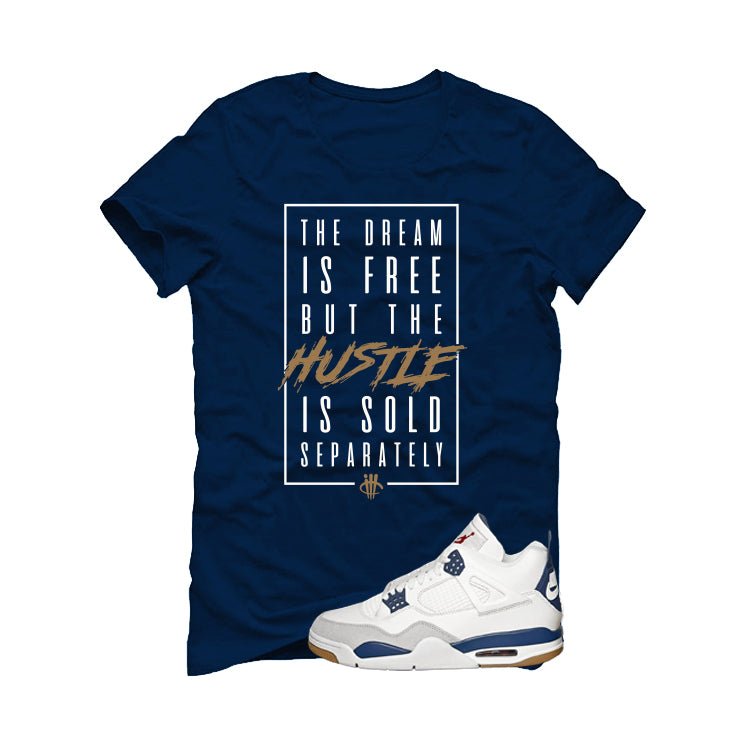 Nike SB x Air Jordan 4 Navy Navy Blue T-Shirt (Dream is Free)| illcurrency