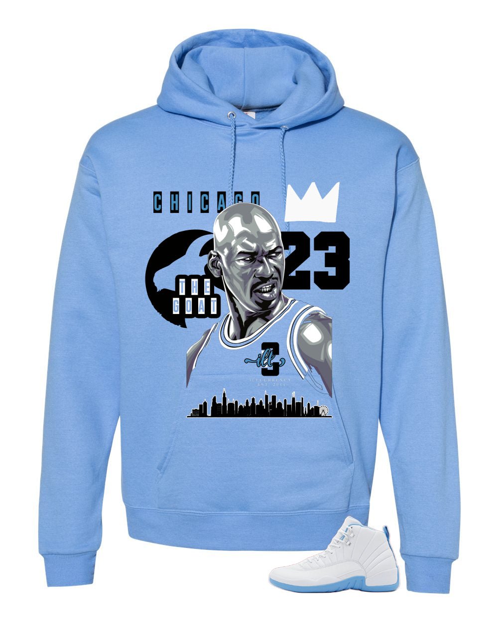 Air Jordan 12 Melo Carolina Blue T-Shirt (Goat)| illcurrency