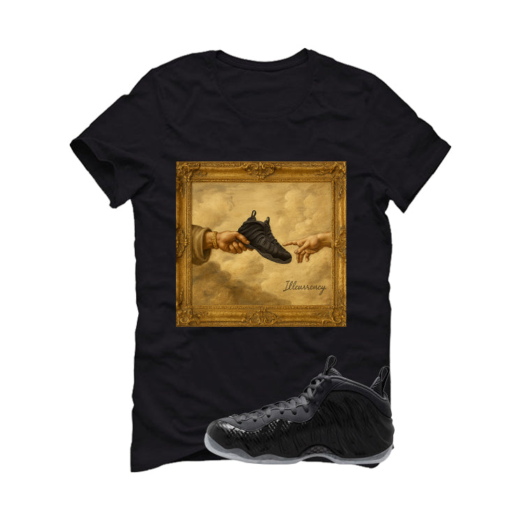 NIKE FOAMPOSITE ONE CARBON FIBER Matching T-Shirt, Sweatshirts & Hoodies Black T-Shirt (Foam Chapel)| illcurrency