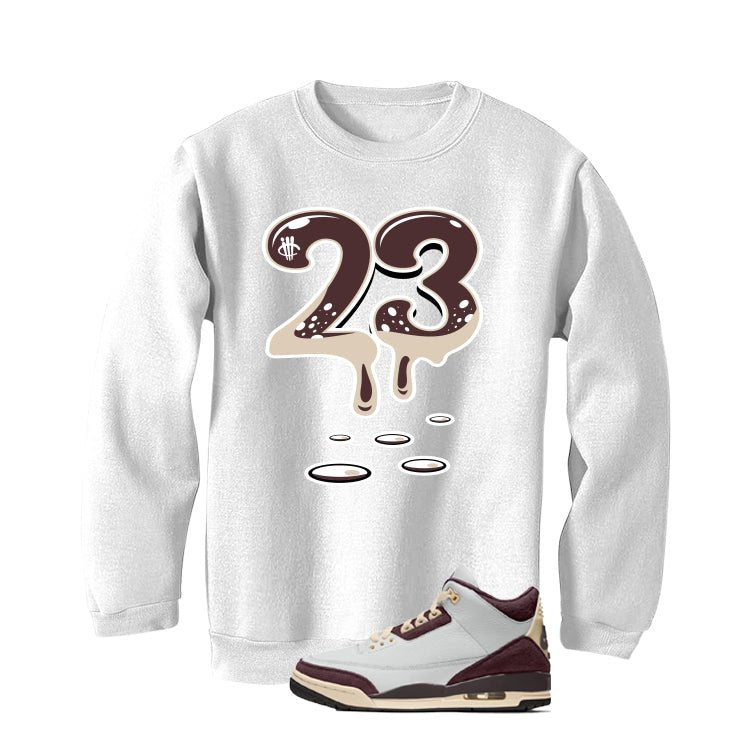 A Ma Maniere x Air Jordan 3 Burgundy Crush White T-Shirt (23)| illcurrency
