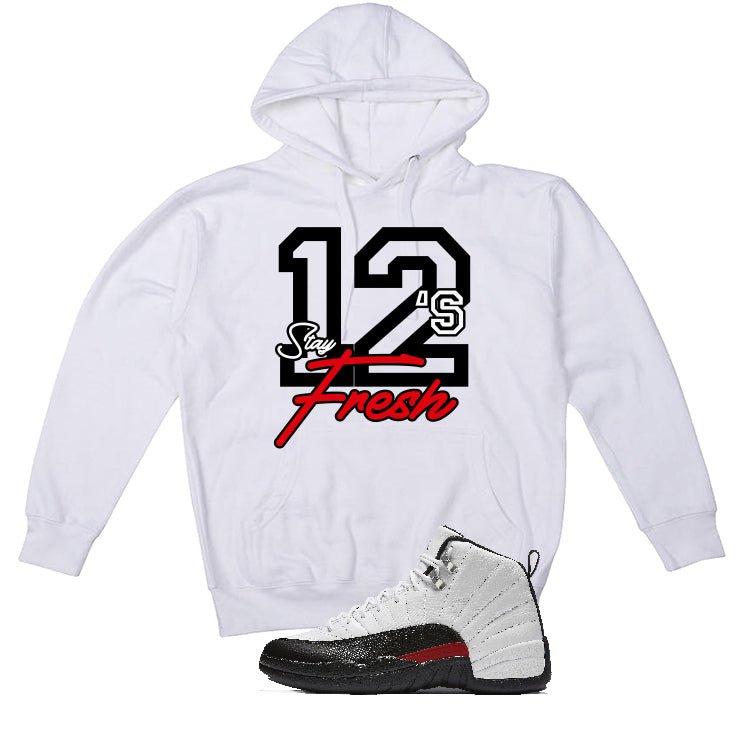 Air Jordan 12 “Red Taxi” | illcurrency White T-Shirt (Stay Fresh)