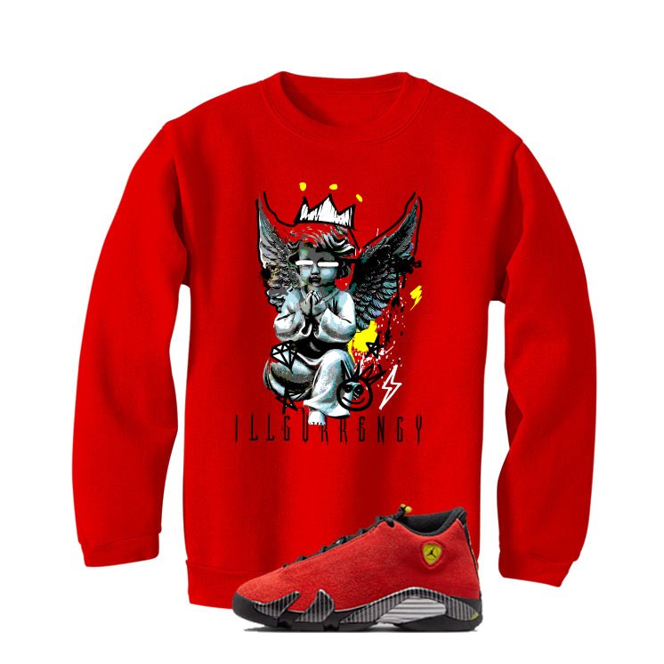 Air Jordan 14 Ferrari Red T-Shirt (Graffiti Angel)| illcurrency