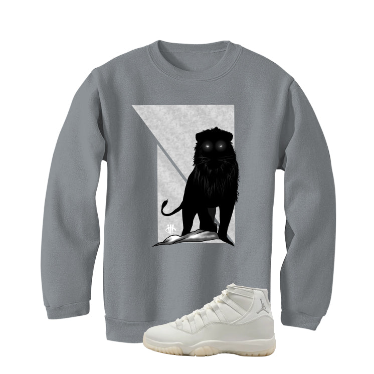 Air Jordan 11 WMNS Pearl Matching T-Shirt, Sweatshirts & Hoodies Grey T-Shirt (Lion)| illcurrency