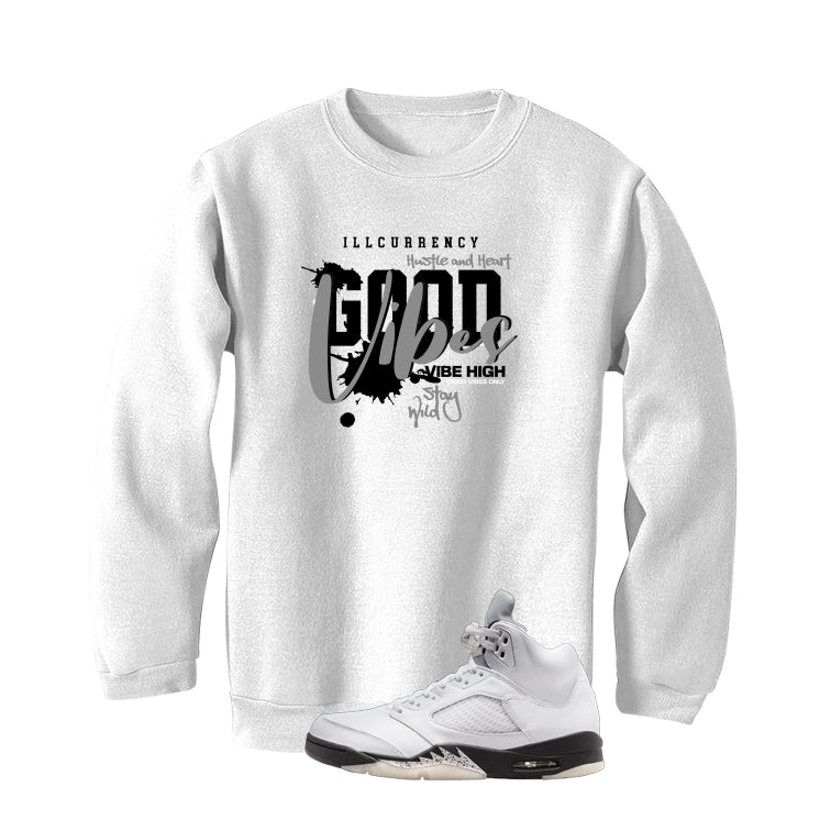 Air Jordan 5 White Black White T-Shirt (Vibes)| illcurrency