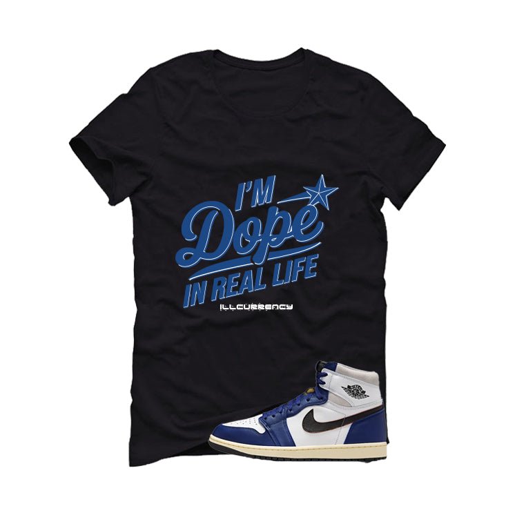 Air Jordan 1 Rare Air Deep Royal Blue Black T-Shirt (DOPE)| illcurrency