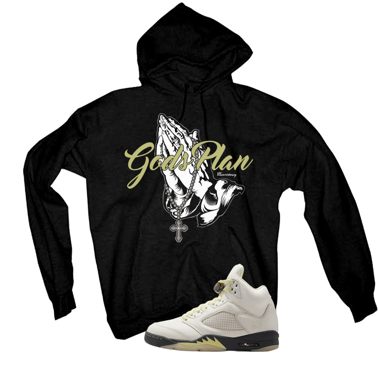 Air Jordan 5 WMNS Luminous Green Black T-Shirt (Gods Plan)| illcurrency