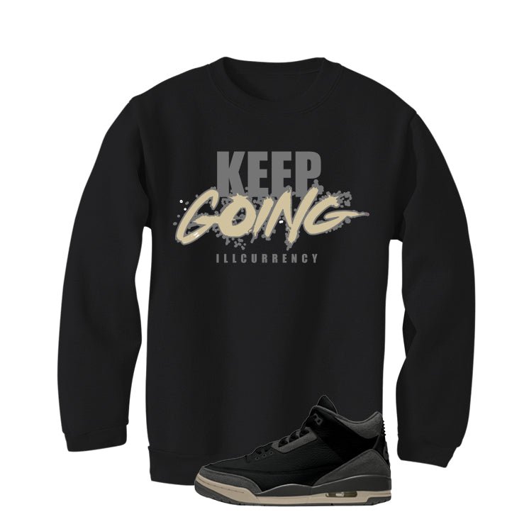 A Ma Maniere x Air Jordan 3 Black Black T-Shirt (keep Going)| illcurrency