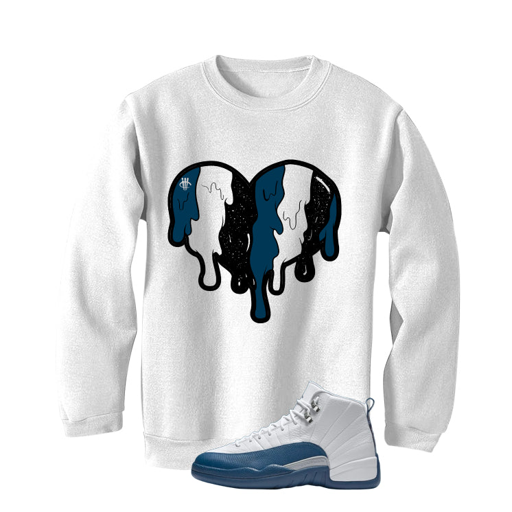 Air Jordan 12 French Blue White T-Shirt (Heart)| illcurrency