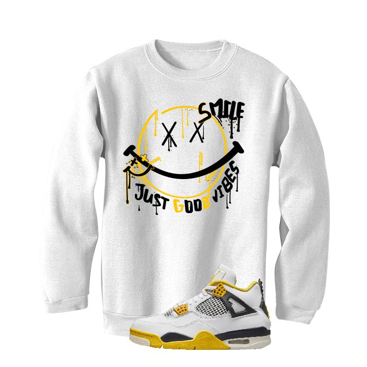 Air Jordan 4 WNNS “Vivid Sulfur” | illcurrency White T-Shirt (Smile)