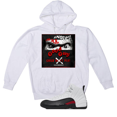 Air Jordan 12 “Red Taxi” | illcurrency White T-Shirt (ENOUGH OF MR GOOD GUY)