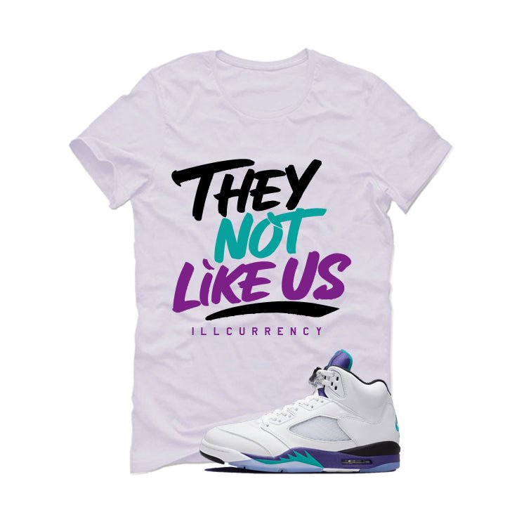 Air Jordan 5 OG Grape White T-Shirt (They not like us)| illcurrency