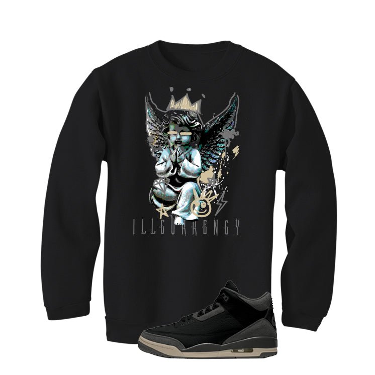 A Ma Maniere x Air Jordan 3 Black Black T-Shirt (Graffiti Angel)| illcurrency