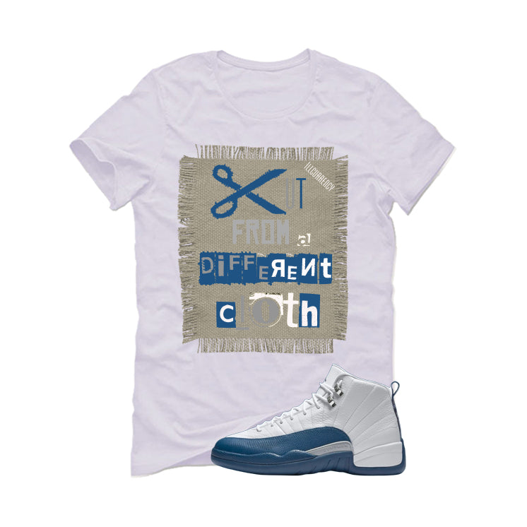 Air Jordan 12 French Blue White T-Shirt (Cut from a different cloth)| illcurrency