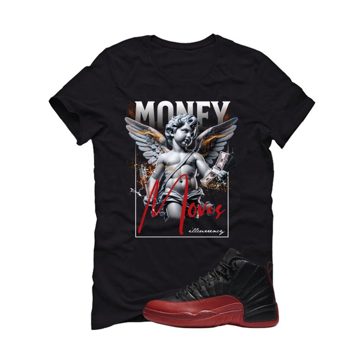 Air Jordan 12 Flu Game 2025 Black T-Shirt (Money Moves)| illcurrency