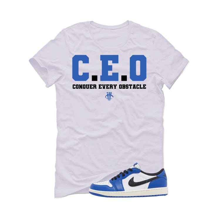 Air Jordan 1 Low OG Game Royal White T-Shirt (CEO)| illcurrency