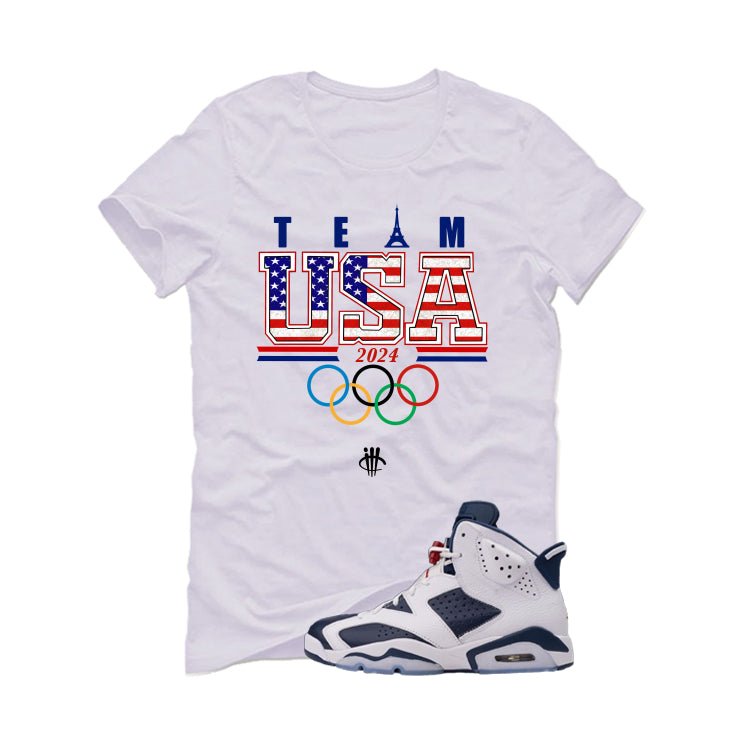 Air Jordan 6 Olympic | illcrrency White T-Shirt (Team USA)| illcurrency