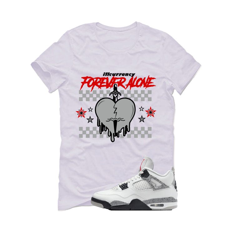 Air Jordan 4 White Cement White T-Shirt (Graffiti Angel)| illcurrency