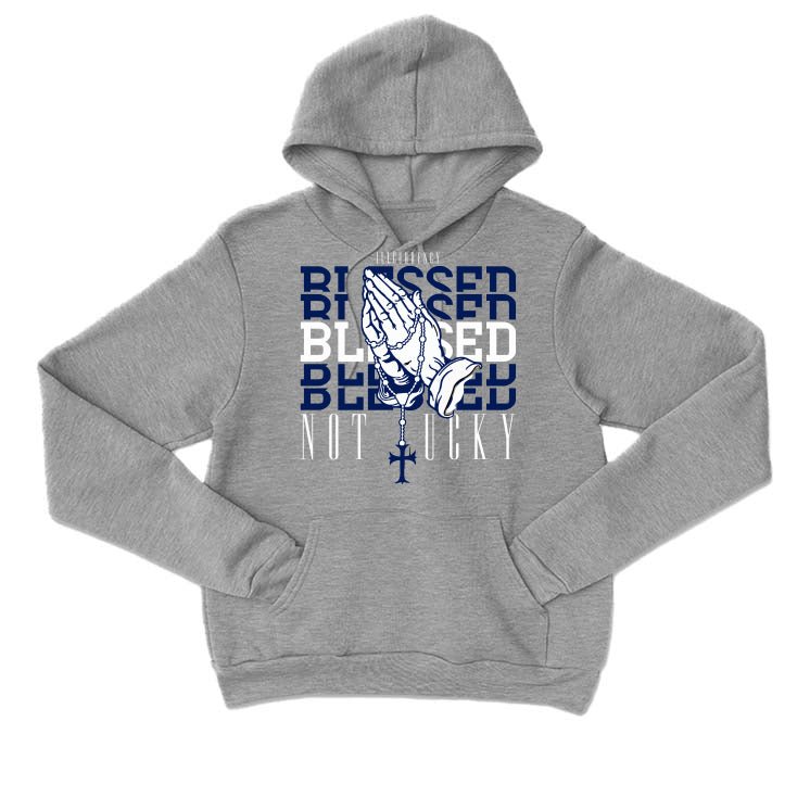 AIR JORDAN 3 “WHITE NAVY”| ILLCURRENCY Grey T-Shirt (Blessed not lucky)