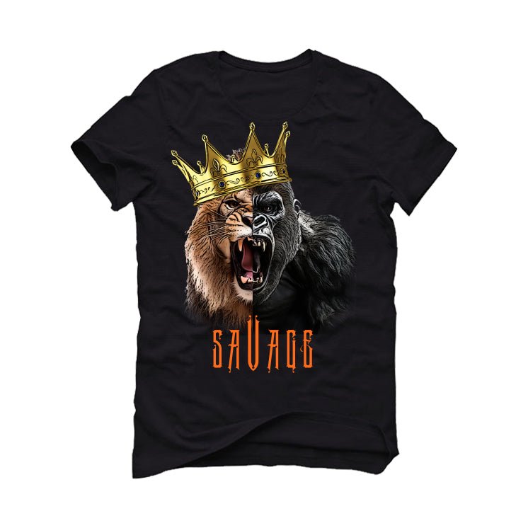 Air Jordan 12 “Brilliant Orange” | illcurrency Black T-Shirt (Savage King)