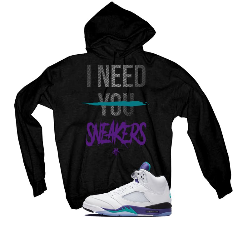 Air Jordan 5 OG Grape Black T-Shirt (I Need You Sneakers)| illcurrency