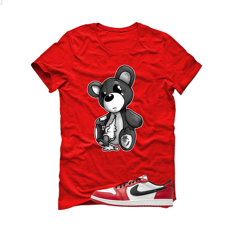 Air Jordan 1 Low OG Chicago Matching T-Shirt, Sweatshirts & Hoodies Red T-Shirt (Big Teddy)| illcurrency