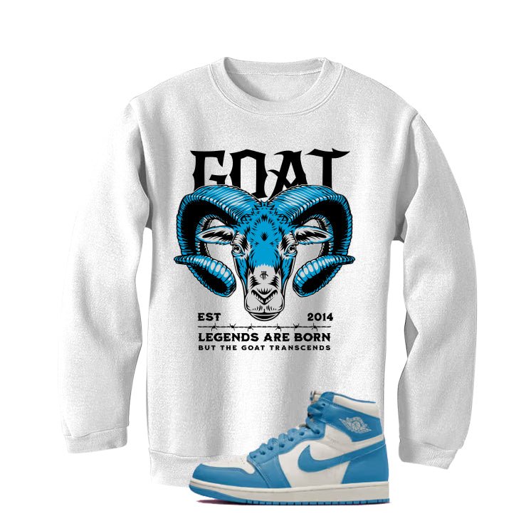 Air Jordan 1 High OG UNC Reimagined White T-Shirt (Goat)| illcurrency