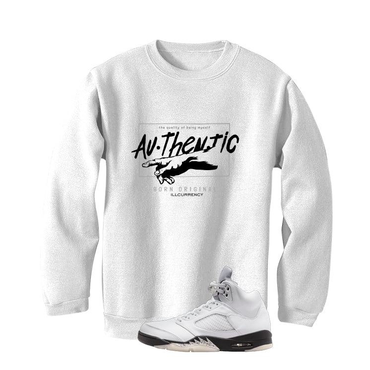 Air Jordan 5 White Black White T-Shirt (Authentic)| illcurrency